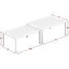 imageSimple Houseware Expandable Stackable Kitchen Counter Shelf Organizer White Metal Top 1125quotL x 79quotW x 54quotHWhite