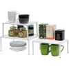 imageSimple Houseware Expandable Stackable Kitchen Counter Shelf Organizer White Metal Top 1125quotL x 79quotW x 54quotHWhite