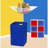 imageSimple Houseware Foldable Closet Laundry Hamper Basket BlackDark Blue
