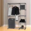 imageSimple Houseware Foldable Closet Laundry Hamper Basket BlackDark Grey