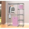 imageSimple Houseware Foldable Closet Laundry Hamper Basket BlackPink