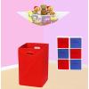 imageSimple Houseware Foldable Closet Laundry Hamper Basket BlackRed