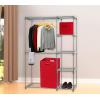 imageSimple Houseware Foldable Closet Laundry Hamper Basket BlackRed