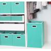 imageSimple Houseware Foldable Closet Laundry Hamper Basket BlackTurquoise