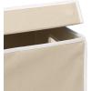 imageSimple Houseware Foldable Laundry Hamper Basket with Lid BlackBeige