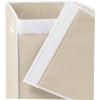 imageSimple Houseware Foldable Laundry Hamper Basket with Lid BlackBeige
