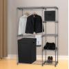 imageSimple Houseware Foldable Laundry Hamper Basket with Lid BlackBlack
