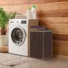 imageSimple Houseware Foldable Laundry Hamper Basket with Lid BlackBronze
