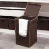 imageSimple Houseware Foldable Laundry Hamper Basket with Lid BlackBronze