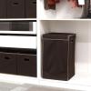 imageSimple Houseware Foldable Laundry Hamper Basket with Lid BlackBronze