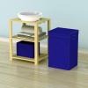 imageSimple Houseware Foldable Laundry Hamper Basket with Lid BlackDark Blue