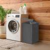 imageSimple Houseware Foldable Laundry Hamper Basket with Lid BlackDark Grey