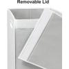 imageSimple Houseware Foldable Laundry Hamper Basket with Lid BlackGrey