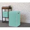 imageSimple Houseware Foldable Laundry Hamper Basket with Lid BlackTurquoise