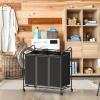 imageSimple Houseware HeavyDuty 3Bag Laundry Sorter Cart SilverBronze