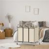 imageSimple Houseware HeavyDuty 3Bag Laundry Sorter Cart SilverChrome