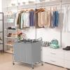 imageSimple Houseware HeavyDuty 3Bag Laundry Sorter Cart SilverSilver