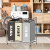 imageSimple Houseware HeavyDuty 3Bag Laundry Sorter Cart SilverSilverAssorted