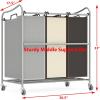 imageSimple Houseware HeavyDuty 3Bag Laundry Sorter Cart SilverSilverAssorted