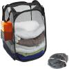 imageSimple Houseware Mesh PopUp Laundry Hamper Basket with Side Pocket BlackBlack