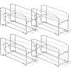 imageSimple Houseware Soda Can Organizer Stackable Rack Dispenser for PantryRefrigerator 4 Pack WhiteChrome