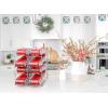 imageSimple Houseware Soda Can Organizer Stackable Rack Dispenser for PantryRefrigerator 4 Pack WhiteChrome