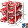 imageSimple Houseware Soda Can Organizer Stackable Rack Dispenser for PantryRefrigerator 4 Pack WhiteWhite