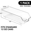 imageSimple Houseware Soda Can Organizer and Dispenser for Refrigerator  Pantry Clear Set of 21 Pack