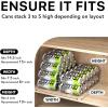 imageSimple Houseware Soda Can Organizer and Dispenser for Refrigerator  Pantry Clear Set of 22 Pack