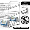 imageSimple Houseware Stackable Can Organizer Rack for PantryCabinet  115quot D x 17quot W x 1375quot H Holds 36 Cans 3Tier Can Food Storage Dispenser ChromeChrome