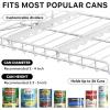 imageSimple Houseware Stackable Can Organizer Rack for PantryCabinet  115quot D x 17quot W x 1375quot H Holds 36 Cans 3Tier Can Food Storage Dispenser ChromeWhite
