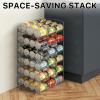 imageSimple Houseware Stackable Can Organizer Rack for PantryCabinet  115quot D x 17quot W x 1375quot H Holds 36 Cans 3Tier Can Food Storage Dispenser ChromeSilver