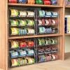 imageSimple Houseware Stackable Can Organizer Rack for PantryCabinet  115quot D x 17quot W x 1375quot H Holds 36 Cans 3Tier Can Food Storage Dispenser ChromeSilver
