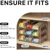 imageSimple Houseware Stackable Can Organizer Rack for PantryCabinet  115quot D x 17quot W x 1375quot H Holds 36 Cans 3Tier Can Food Storage Dispenser ChromeChrome