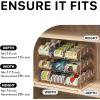 imageSimple Houseware Stackable Can Organizer Rack for PantryCabinet  115quot D x 17quot W x 1375quot H Holds 36 Cans 3Tier Can Food Storage Dispenser ChromeRose Gold