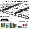 imageSimple Houseware Stackable Can Organizer Rack for PantryCabinet  115quot D x 17quot W x 1375quot H Holds 36 Cans 3Tier Can Food Storage Dispenser ChromeBronze