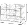 imageSimple Houseware Stackable Can Organizer Rack for PantryCabinet  115quot D x 17quot W x 1375quot H Holds 36 Cans 3Tier Can Food Storage Dispenser ChromeChrome