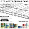 imageSimple Houseware Stackable Can Organizer Rack for PantryCabinet  115quot D x 17quot W x 1375quot H Holds 36 Cans 3Tier Can Food Storage Dispenser ChromeSilver