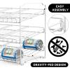 imageSimple Houseware Stackable Can Organizer Rack for PantryCabinet  115quot D x 17quot W x 1375quot H Holds 36 Cans 3Tier Can Food Storage Dispenser ChromeWhite