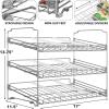 imageSimple Houseware Stackable Can Organizer Rack for PantryCabinet  115quot D x 17quot W x 1375quot H Holds 36 Cans 3Tier Can Food Storage Dispenser ChromeSilver