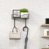imageSimple Houseware Wall Mount Ironing Board Holder with Storage Shelf Black