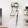 imageSimple Houseware Wall Mount Ironing Board Holder with Storage Shelf Black