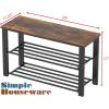 imageSimple Houseware Wood Top Shoe Storage Bench for Entryway Rustic BrownRustic Brown