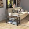 imageSimple Houseware Wood Top Shoe Storage Bench for Entryway Rustic BrownRustic Brown