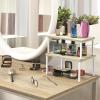 imageSimple Houseware Wooden Top Expandable Stackable Kitchen Cabinet and Counter Shelf Organizer Rustic BrownMaple