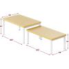 imageSimple Houseware Wooden Top Expandable Stackable Kitchen Cabinet and Counter Shelf Organizer Rustic BrownOak