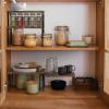 imageSimple Houseware Wooden Top Expandable Stackable Kitchen Cabinet and Counter Shelf Organizer Rustic BrownRustic Brown
