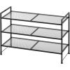 imageSIMPLE HOUSEWARE 3Tier Stackable Mesh Shoe Rack SilverBlack