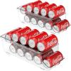 imageSimple Houseware 2Pack FrontLoading Beverage Soda Can Organizer Dispenser Clear2 Pack