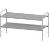 imageSimple Houseware 2Tier Shoe Rack Storage Organizer GreyGrey